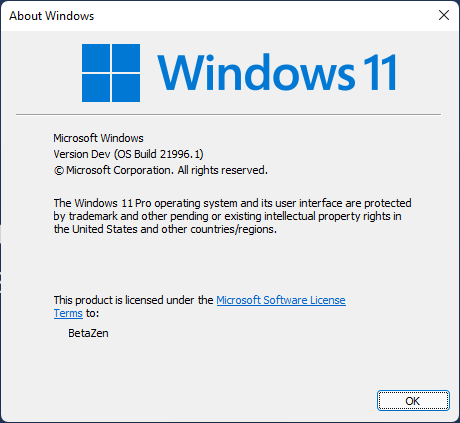 Windows 11 - About Windows